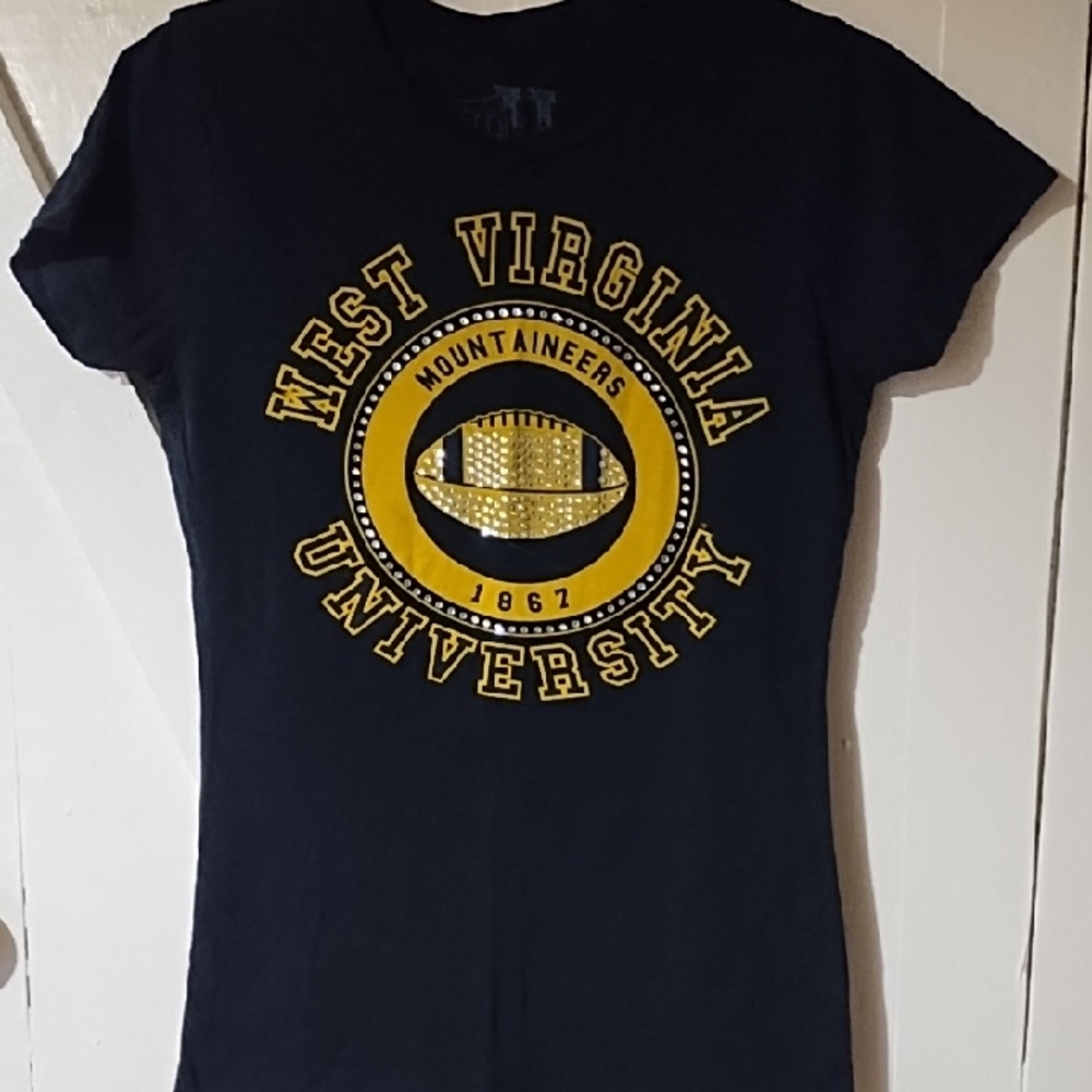 Like New My U Women's Black and Yellow University Tee Large Made Smaller.